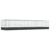vidaXL Voli&egrave;re avec extension argent&eacute; 1139x307x212 cm acier