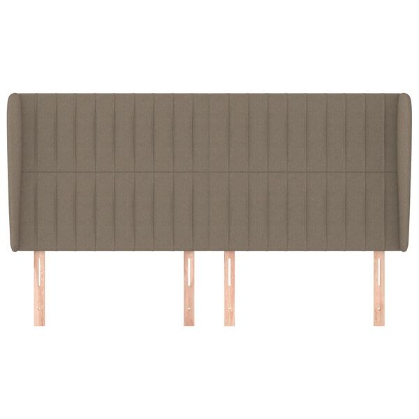 vidaXL T&ecirc;te de lit avec oreilles Taupe 183x23x118/128 cm Tissu