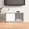 vidaXL Meuble TV Blanc 74x35x44 cm Bois de pin massif