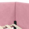 vidaXL Cadre de lit d'angle Rose 100 cm x 200 cm Velours