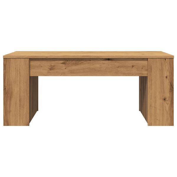 vidaXL Table basse chêne artisanal 102x55x42 cm bois d'ingénierie
