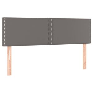 vidaXL T&ecirc;tes de lit Gris 144x5x78/88 cm Similicuir
