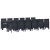 vidaXL Ensemble de salle &agrave; manger pour jardin 13 pc Anthracite