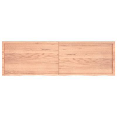 vidaXL Comptoir de salle de bain marron 200x60x(2-6) cm bois traité