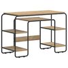 vidaXL Bureau avec rangement Ch&ecirc;ne artisanal 113,5 x 52 x 75,5 cm
