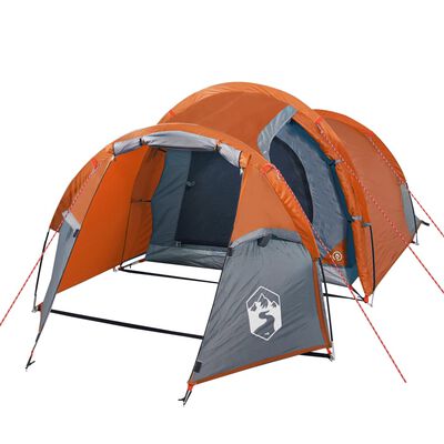 vidaXL Tente de camping tunnel 2 personnes orange imperméable