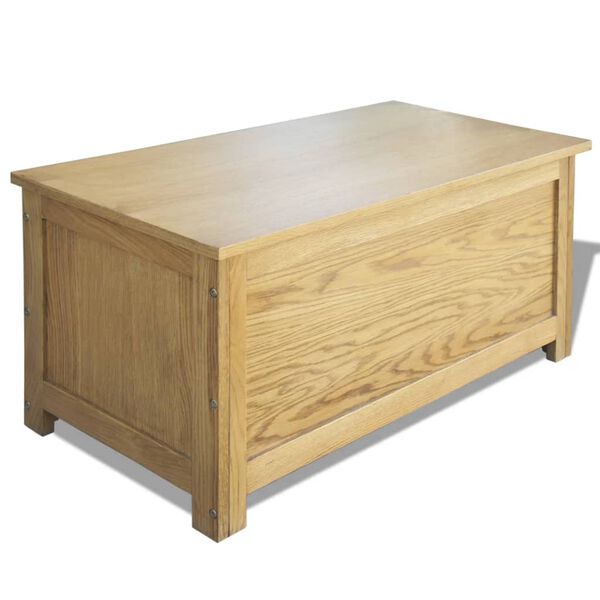 vidaXL Coffre de rangement 90 x 45 x 45 cm Bois de ch&ecirc;ne massif