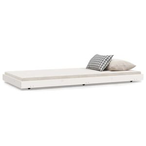 vidaXL Cadre de lit sans matelas blanc 90x190 cm bois de pin massif