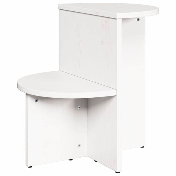 vidaXL Table basse Blanc 50 x 40 x 50 cm Bois massif en pin