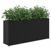 vidaXL Jardini&egrave;re avec 2 pots noir 90x20x40 cm r&eacute;sine tress&eacute;e