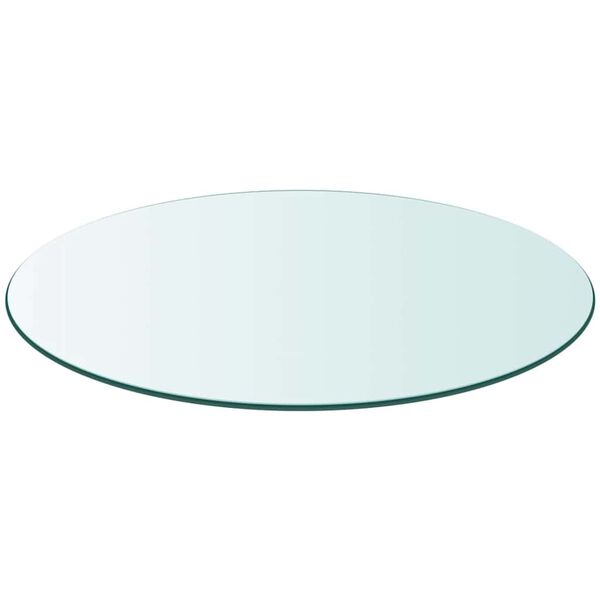 vidaXL Dessus de table ronde en verre tremp&eacute; 500 mm
