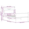 vidaXL Cadre de lit sans matelas ch&ecirc;ne marron 100x190 cm