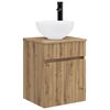 vidaXL Meuble de lavabo mural Ch&ecirc;ne artisanal 39 x 35 x 63 cm