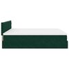 VidaXL Cadre de lit ottoman avec matelas vert fonc&eacute; 180x200cm velours