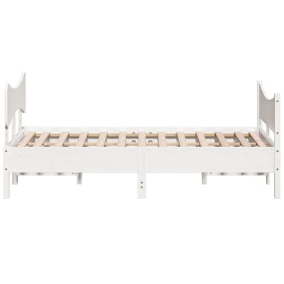 vidaXL Cadre de lit sans matelas blanc 160x200 cm bois de pin massif