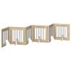 vidaXL Porte de chien pliable avec supports 6 pc Ch&ecirc;ne Sonoma 362 cm