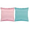 vidaXL Coussin Patchwork lot de 2 fait &agrave; la main Rose/turquoise