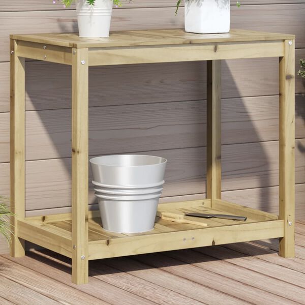vidaXL Table de rempotage avec étagère 82,5x50x75 cm bois pin imprégné