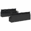 vidaXL Ensemble de canap&eacute; de jardin 9 pc Noir Poly rotin