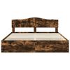 vidaXL Cadre de lit Ch&ecirc;ne fum&eacute; 200 x 200 cm Bois Ing&eacute;nierie