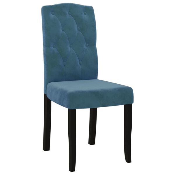 vidaXL Chaises &agrave; manger lot de 6 bleu velours