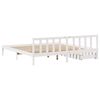 vidaXL Cadre de lit sans matelas blanc 200x200 cm bois massif de pin