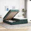VidaXL Cadre de lit ottoman avec matelas vert foncé 180x200cm velours
