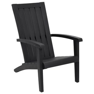 vidaXL Chaise de jardin Adirondack noir polypropyl&egrave;ne