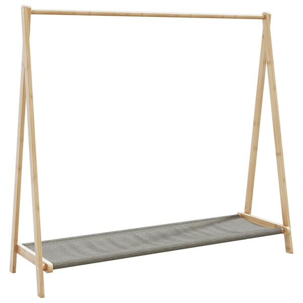 vidaXL Porte-v&ecirc;tement avec &eacute;tag&egrave;res 106x34x102 cm bambou