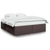 vidaXL Cadre de lit sans matelas marron fonc&eacute; 180x200 cm tissu
