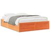 vidaXL Cadre de lit sans matelas cire marron 140x200cm bois pin massif
