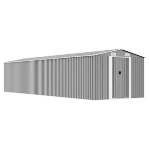 vidaXL Abri de jardin Gris 257x990x181 cm Acier galvanis&eacute;