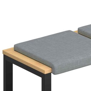 vidaXL Coussin de banc 2 pc Tissu Gris clair Profondeur 35 cm