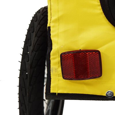 vidaXL Remorque de vélo pour animaux de compagnie jaune et noir