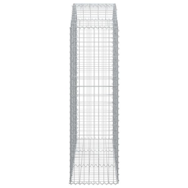 vidaXL Panier de gabions arqu&eacute; 150x50x160/180 cm Fer galvanis&eacute;