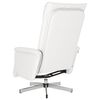 vidaXL Fauteuil inclinable de massage repose-pieds blanc similicuir