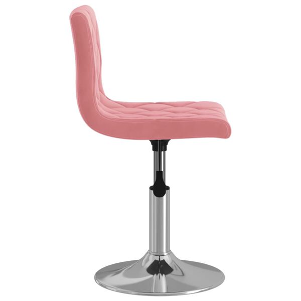 vidaXL Chaise pivotante de salle &agrave; manger Rose Velours