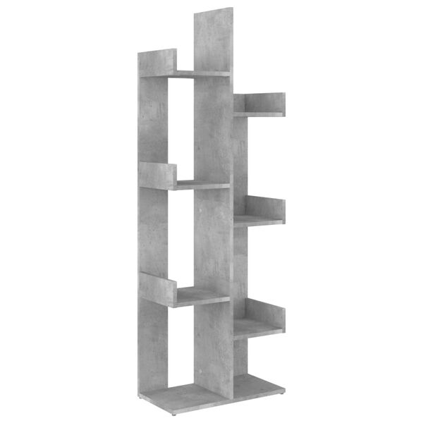 vidaXL Bibliothèque Gris béton 48x25,5x140 cm Bois d’ingénierie