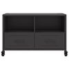 vidaXL Meuble TV noir 68x39x43,5 cm acier