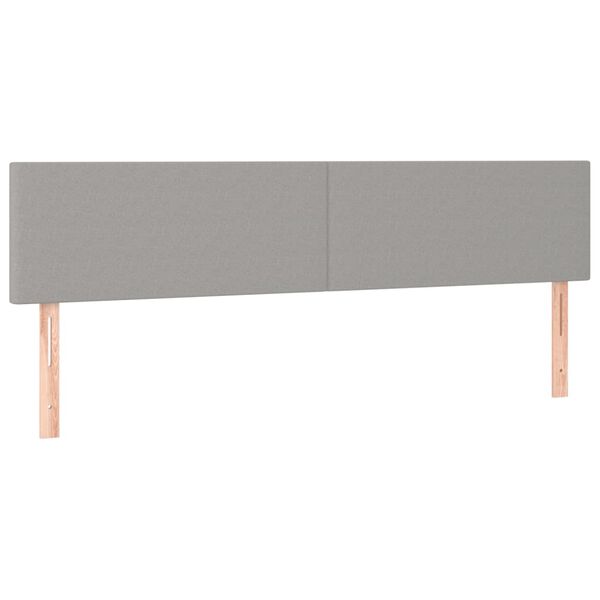 vidaXL Tête de lit à LED Gris clair 200x5x78/88 cm Tissu