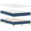 vidaXL Lit &agrave; ressort LED avec matelas avec LED Bleu 120 x 200 cm tissu
