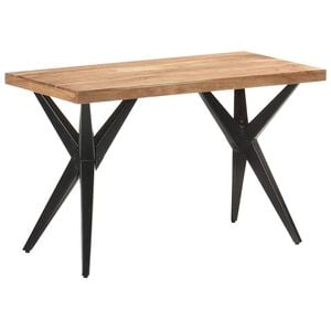 vidaXL Table de salle &agrave; manger 120x60x76 cm Bois solide d'acacia
