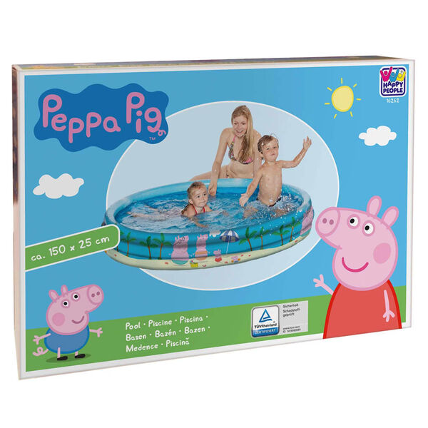 Happy People Piscine &agrave; 3 anneaux Peppa Pig 150x25 cm