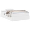 vidaXL Lit avec rangement et matelas Blanc 120 x 200 cm Simili cuir