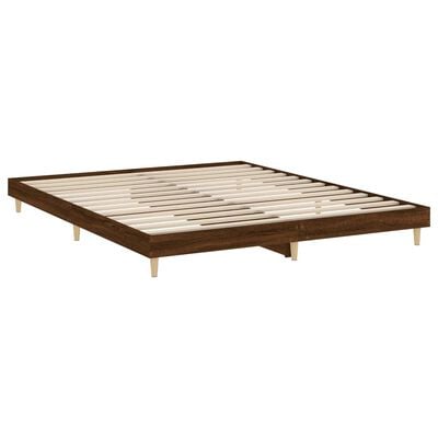 vidaXL Cadre de lit sans matelas chêne marron 200x200 cm