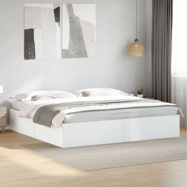 vidaXL Cadre de lit sans matelas blanc 200x200 cm