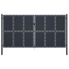 vidaXL Portail de jardin en acier 400x200 cm anthracite