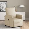 vidaXL Fauteuil inclinable &eacute;lectrique Cr&egrave;me Tissu