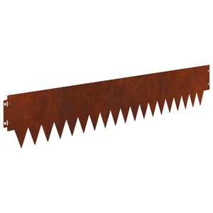 vidaXL Bordure de Pelouse 30 pcs 103 x 20 cm m&eacute;tal Rouill&eacute;