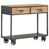 vidaXL Table console 90x35x74 cm Bois de r&eacute;cup&eacute;ration massif